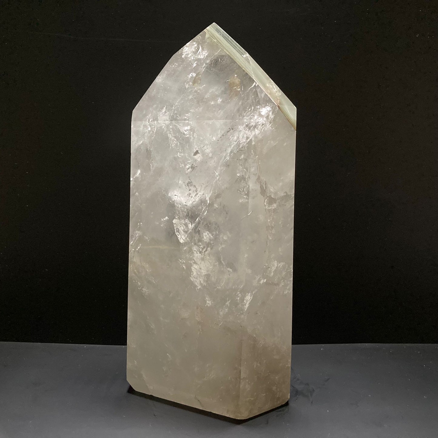 Natural Phantom Quartz Obelisk | Crystal Healing | Home Decor