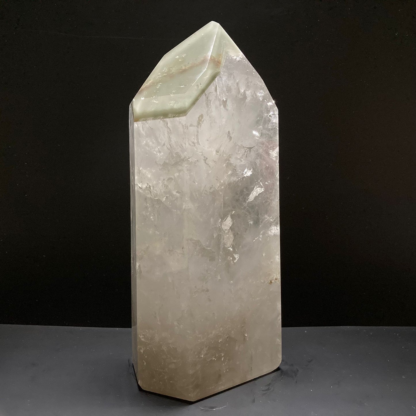 Natural Phantom Quartz Obelisk | Crystal Healing | Home Decor