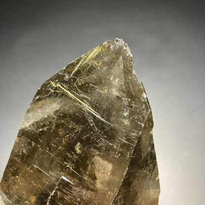 Natural Biterminated Smoky Twin Quartz Crystal | Lemurian Quartz | Rutile Quartz | Crystal Healing | Home Decor | Gemstone