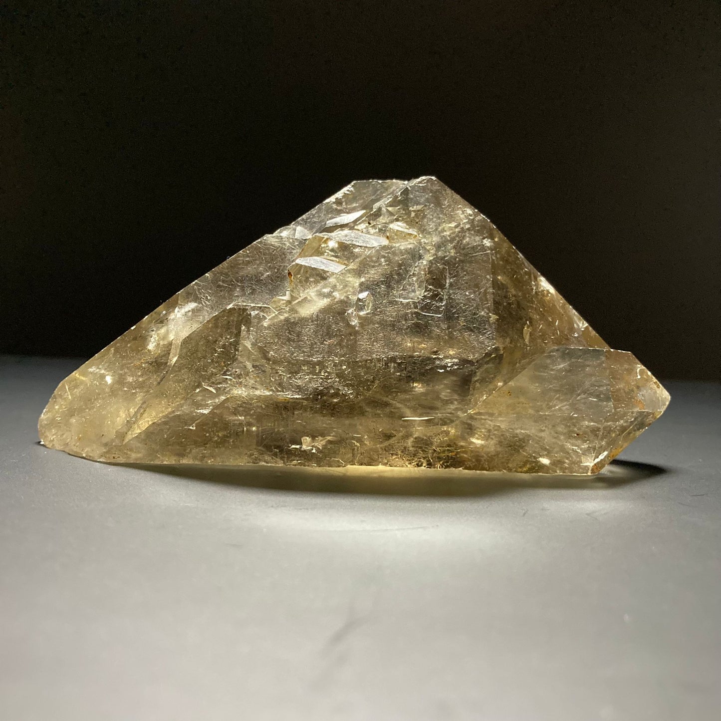 Natural Biterminated Smoky Twin Quartz Crystal | Lemurian Quartz | Rutile Quartz | Crystal Healing | Home Decor | Gemstone